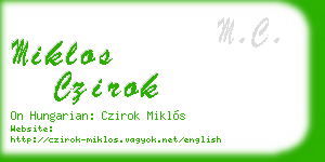 miklos czirok business card